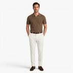 Old Fortune | Heren Gebreide Poloshirt met Geometrisch Patroon