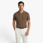 Old Fortune | Heren Gebreide Poloshirt met Geometrisch Patroon