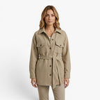 Old Fortune | Damen Oversize Hemdjacke mit Taschen