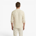 Old Fortune | Heren casual overhemd met losse mandarijnkraag  