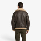 Old Fortune | Herren-Lederjacke mit Schaffellkragen