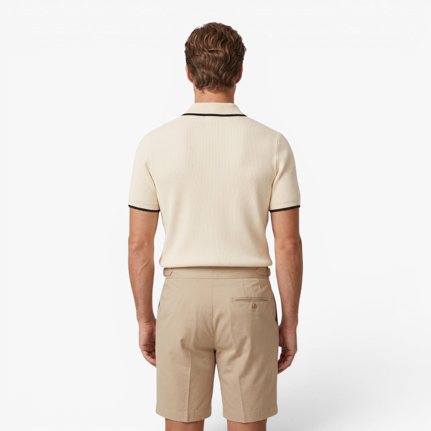 Old Fortune | Heren Polo Tricot T-shirt met Rits Korte Mouw Casual