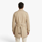 Old Fortune | Heren trenchcoat met dubbele rij knopen en ceintuur