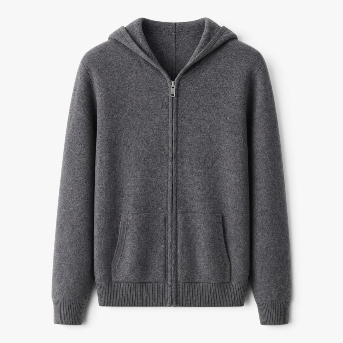 Old Fortune | Herren-Strickpullover mit Kapuze und Reißverschluss
