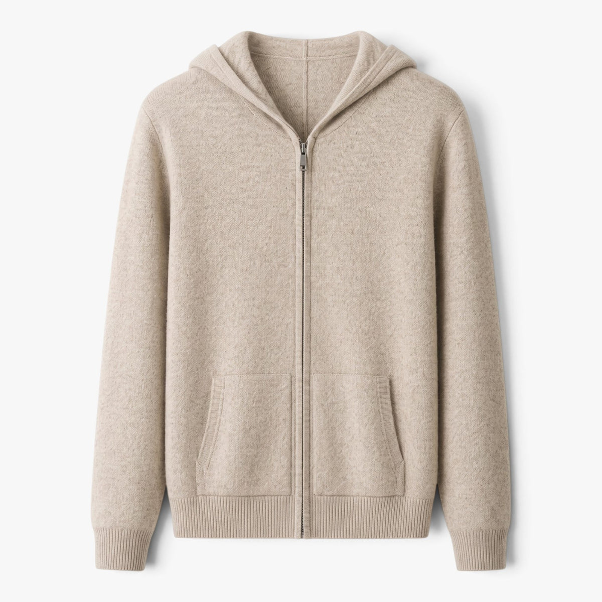 Old Fortune | Herren-Strickpullover mit Kapuze und Reißverschluss