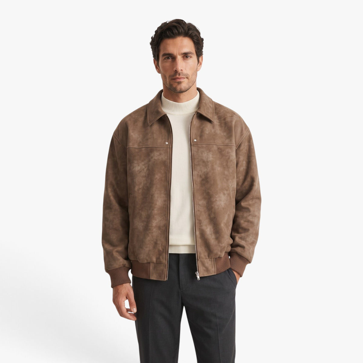 Old Fortune | Herren Bomberjacke aus Vintage-Ökoleder