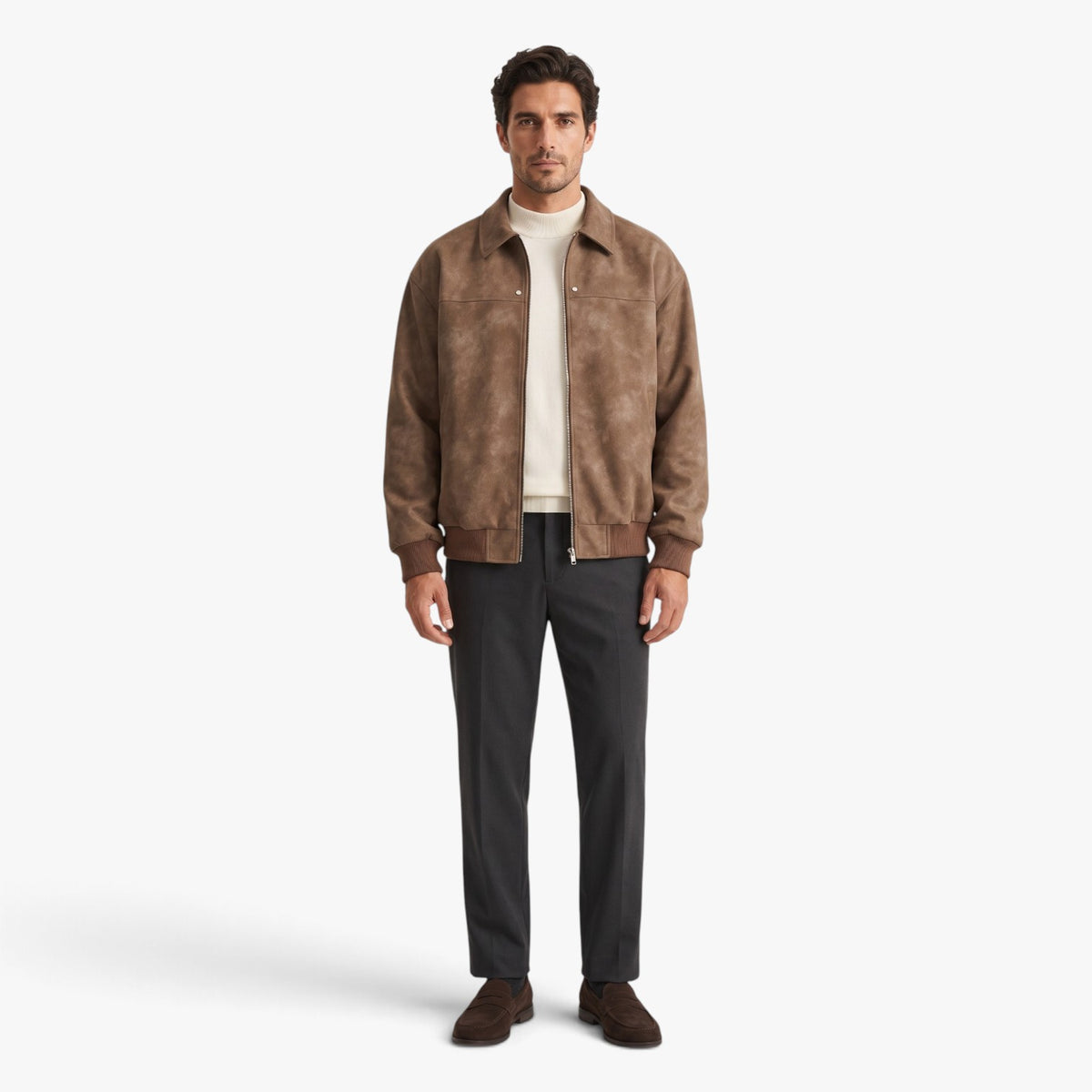 Old Fortune | Herren Bomberjacke aus Vintage-Ökoleder