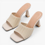 Old Fortune | Damen Sandalen mit Absatz und geripptem Riemen
