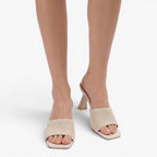 Old Fortune | Damen Sandalen mit Absatz und geripptem Riemen