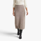 Old Fortune | Damen-Maxirock mit flauschiger Textur und geradem Schnitt
