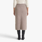 Old Fortune | Damen-Maxirock mit flauschiger Textur und geradem Schnitt