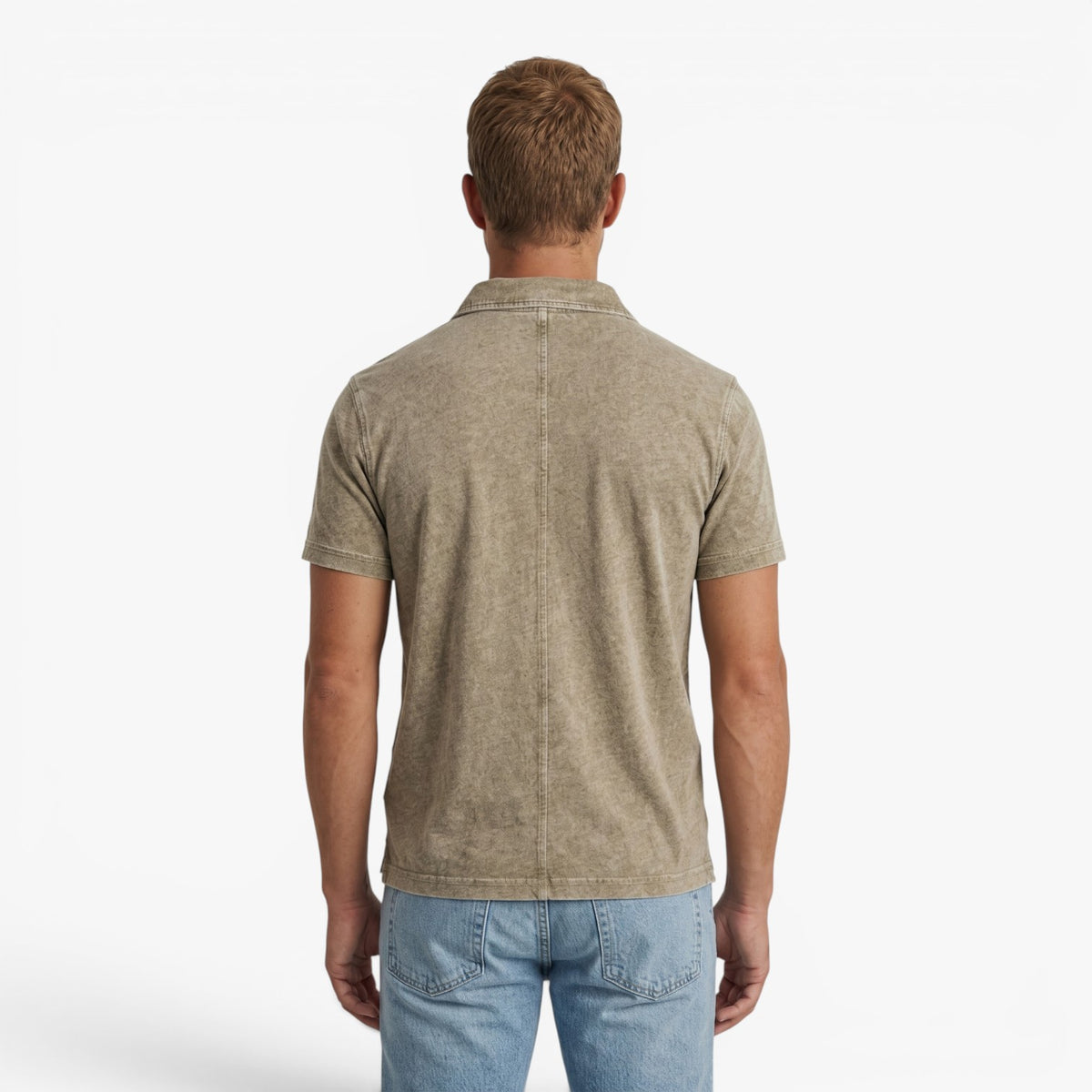 Old Fortune | Heren Vintage Polo Shirt met Verweerd Effect