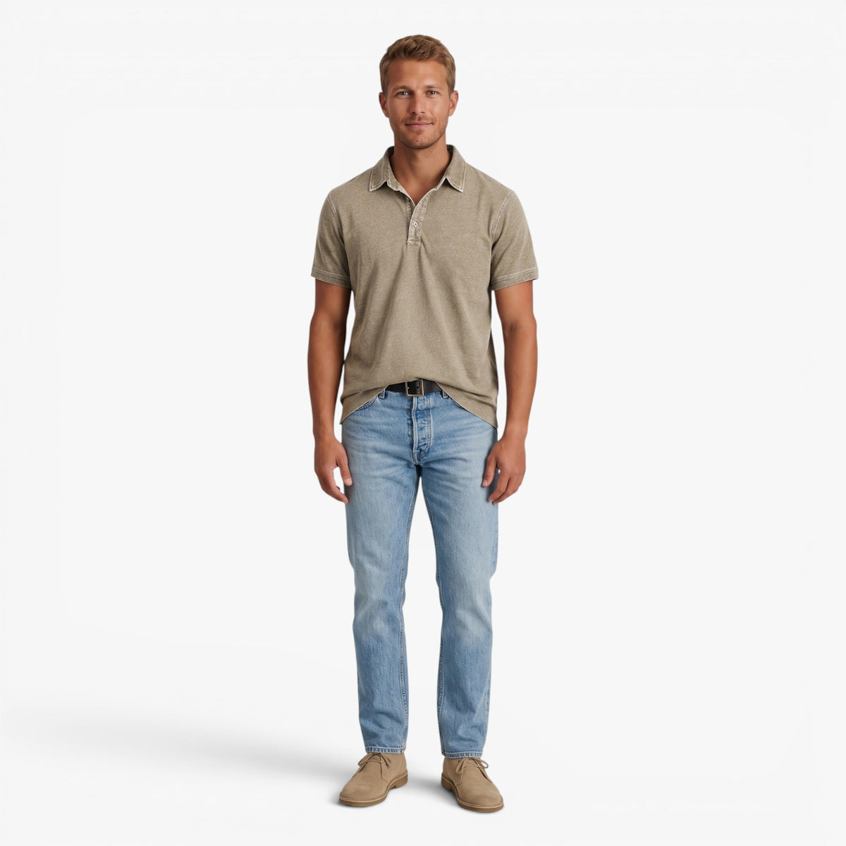 Old Fortune | Heren Vintage Polo Shirt met Verweerd Effect