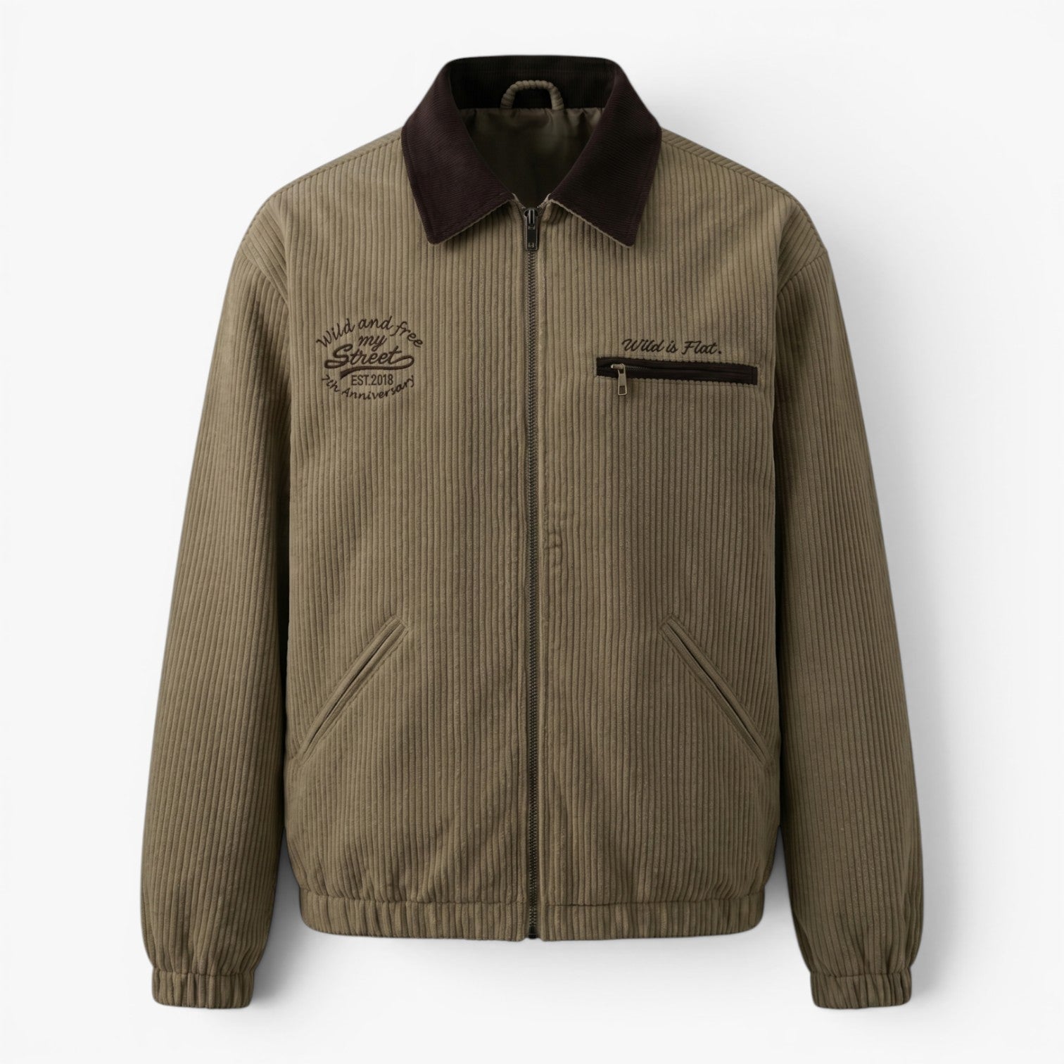 Old Fortune | Herren Vintage Cordjacke mit kontrastierendem Kragen
