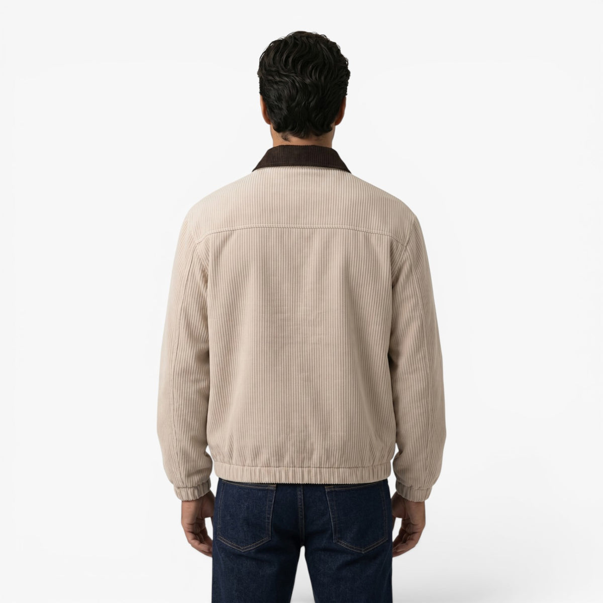 Old Fortune | Herren Vintage Cordjacke mit kontrastierendem Kragen