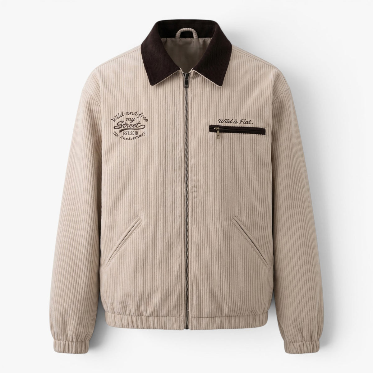 Old Fortune | Herren Vintage Cordjacke mit kontrastierendem Kragen