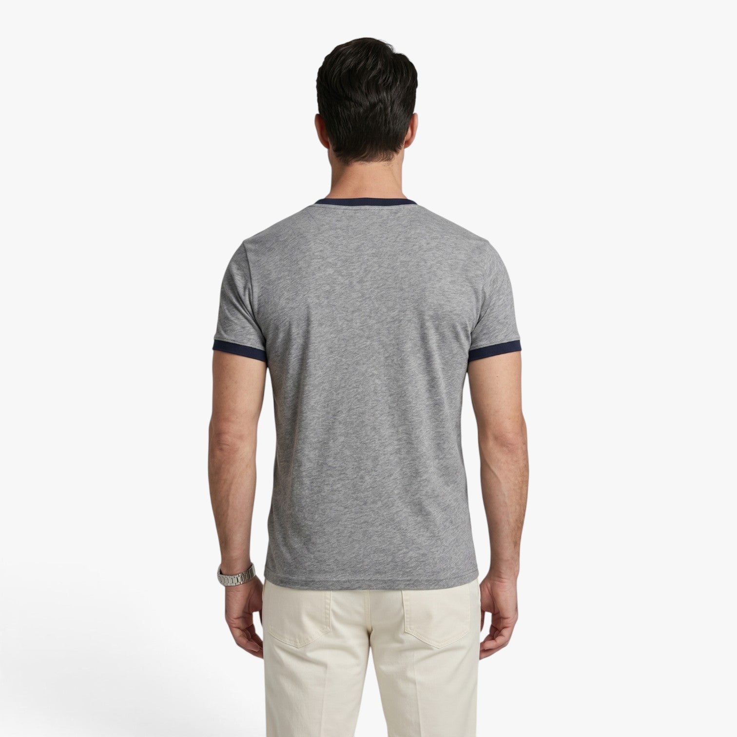 Old Fortune | Men’s Henley Shirt with Contrast Trim