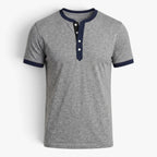 Old Fortune | Herren-Henleyshirt mit kontrastierender Verarbeitung