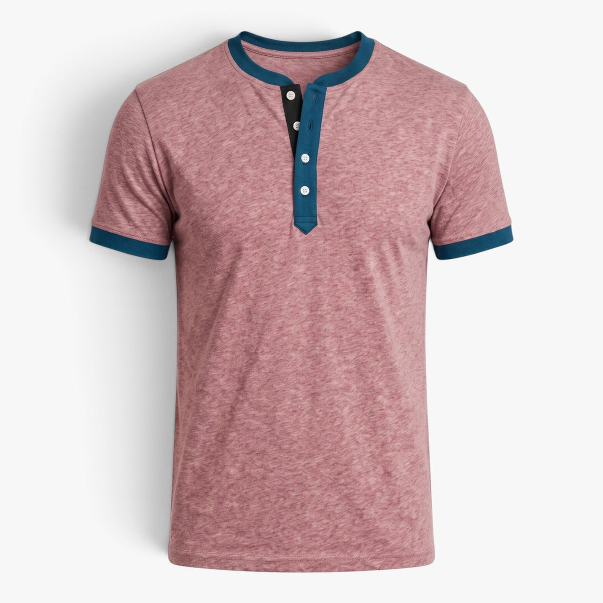 Old Fortune | Men’s Henley Shirt with Contrast Trim