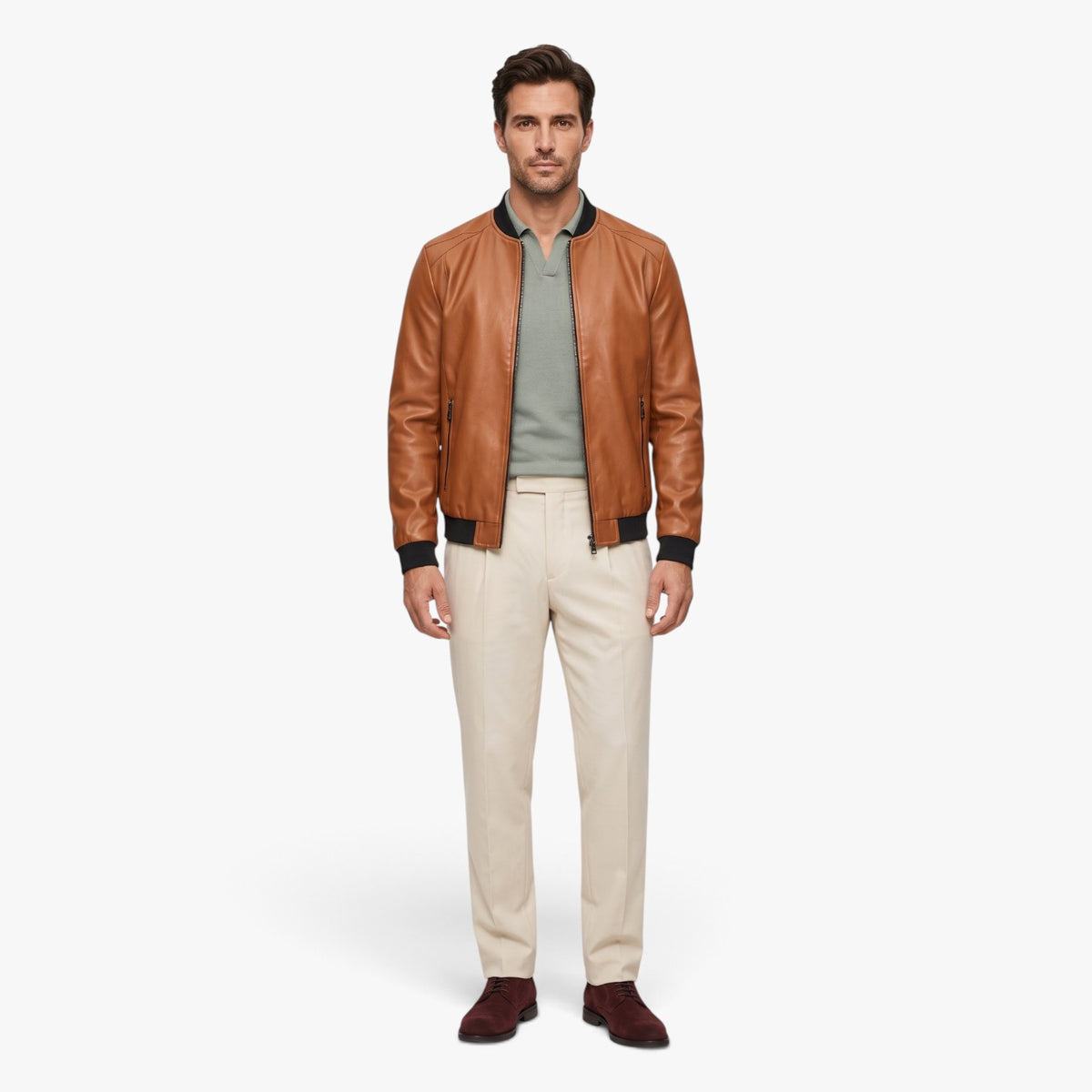 Old Fortune | Men's Zip-Up Bomber Jacket