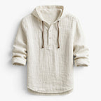 Old Fortune | Men's Hoodie Shirt with Buttons at the Neckline