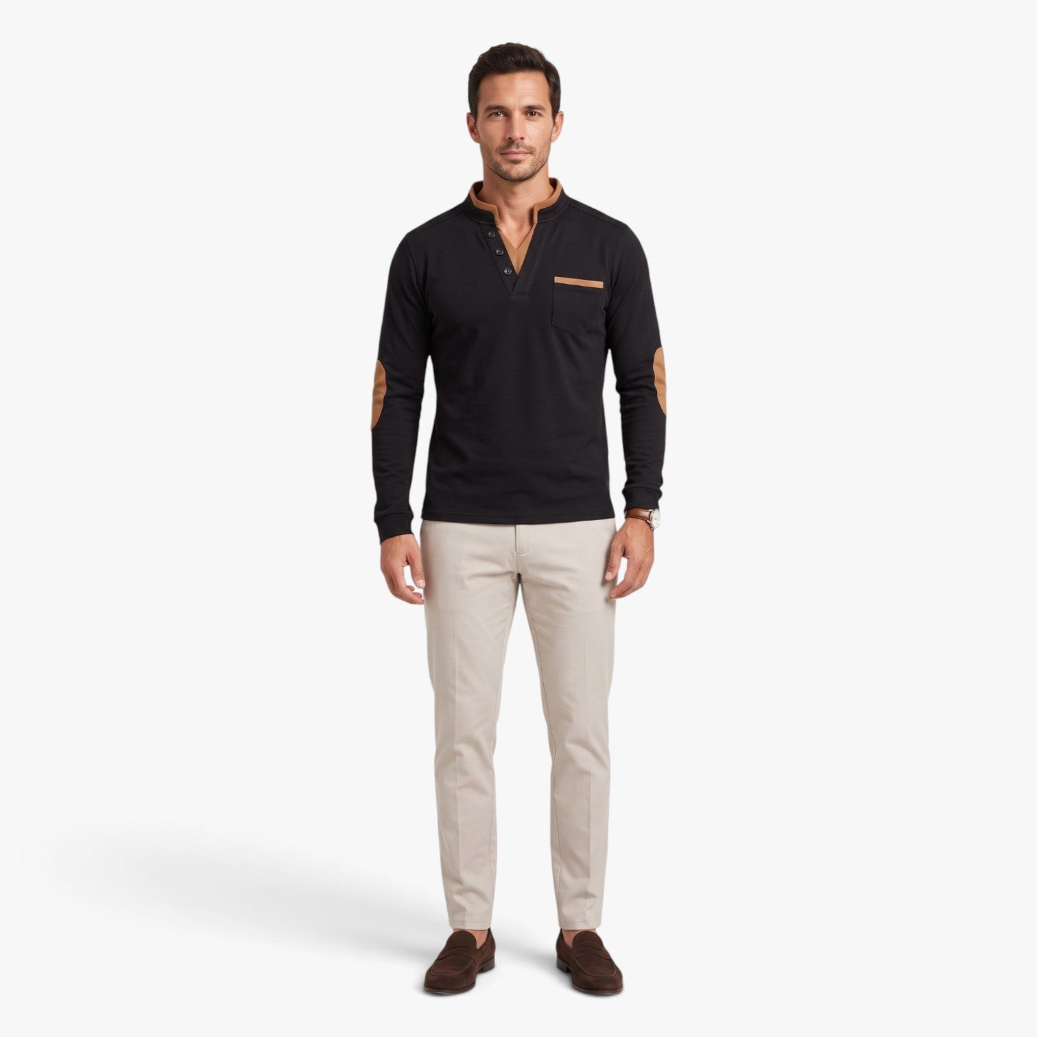 Old Fortune | Men’s Henley Shirt with Pocket