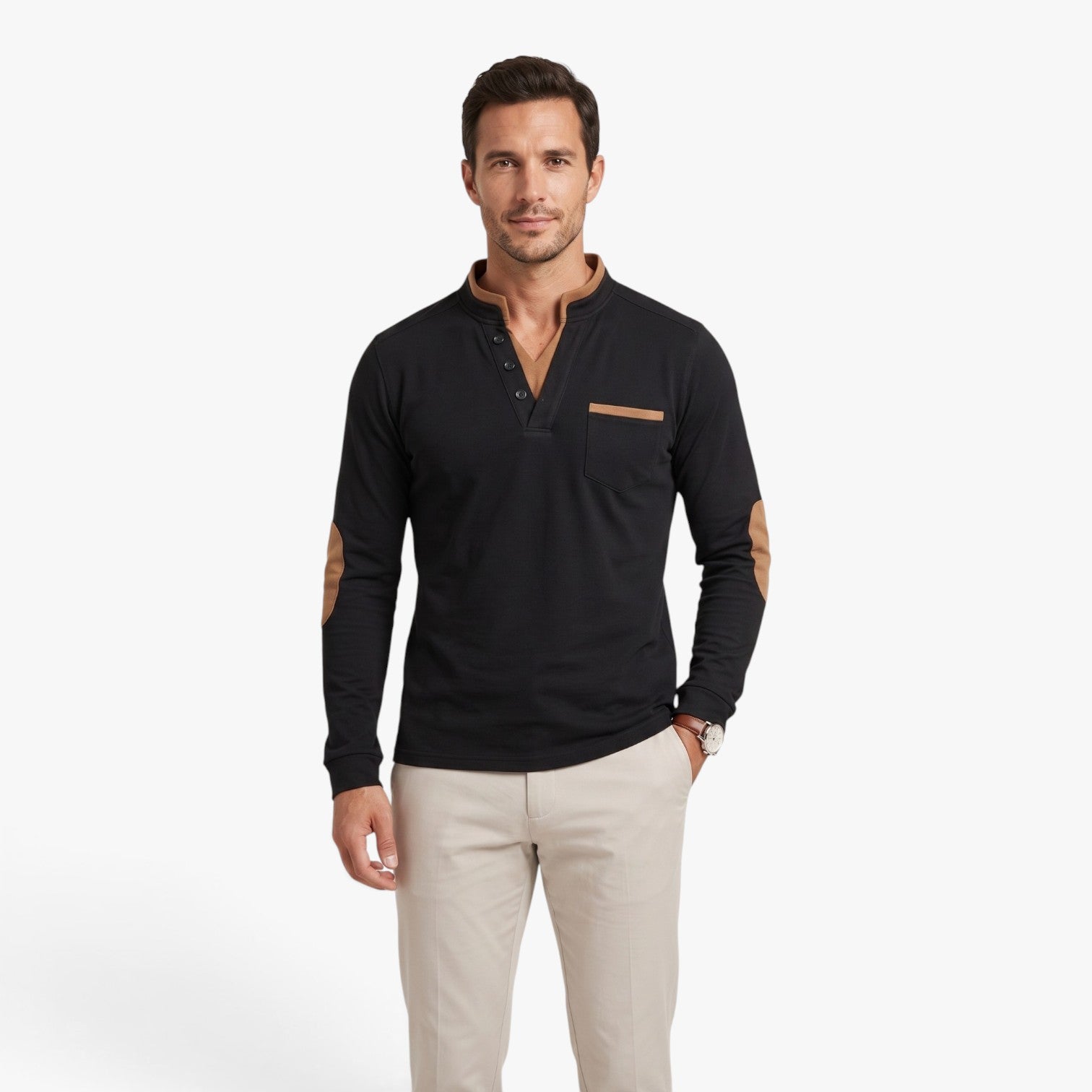 Old Fortune | Men’s Henley Shirt with Pocket