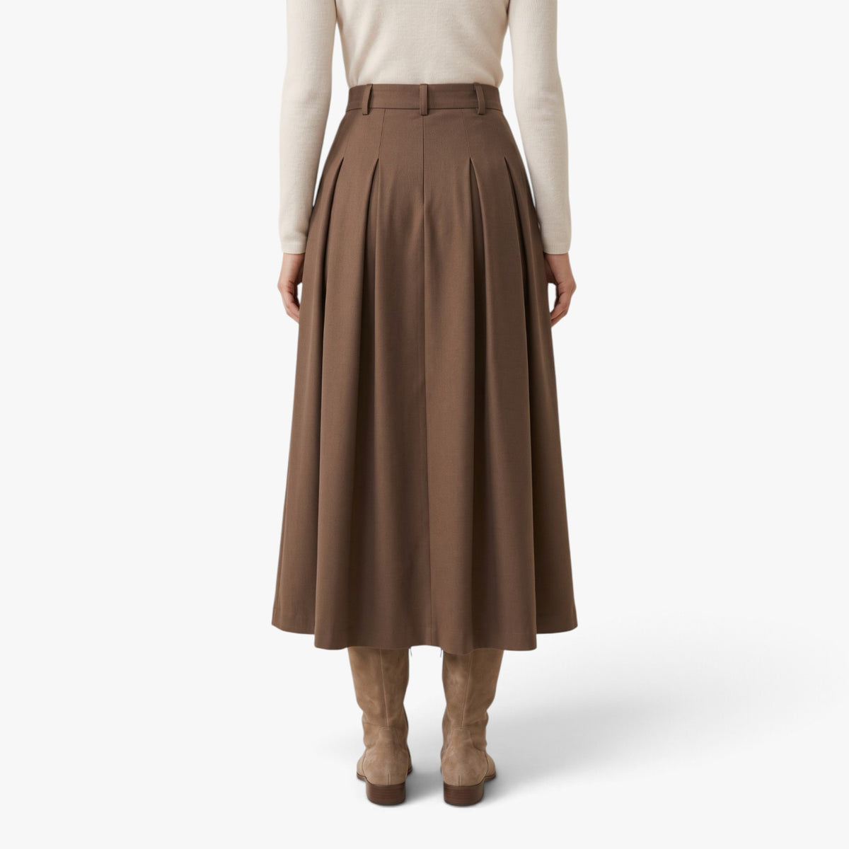 Old Fortune | Women's High-Waisted Pleated Maxi Skirt
