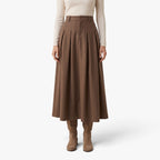 Old Fortune | Women's High-Waisted Pleated Maxi Skirt