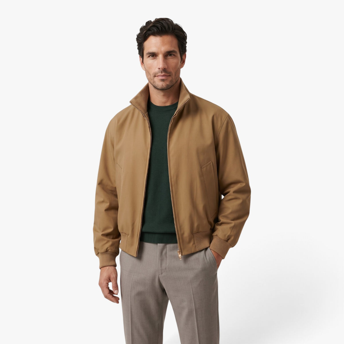 Old Fortune | Herren-Fliegerjacke mit hohem Kragen