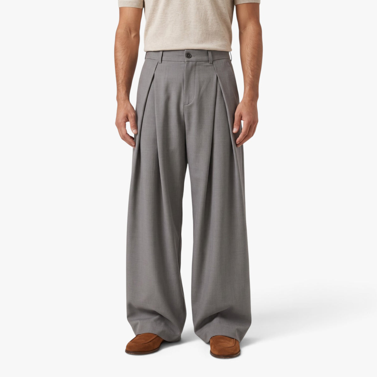 Old Fortune | Lockere Herrenfaltenhose