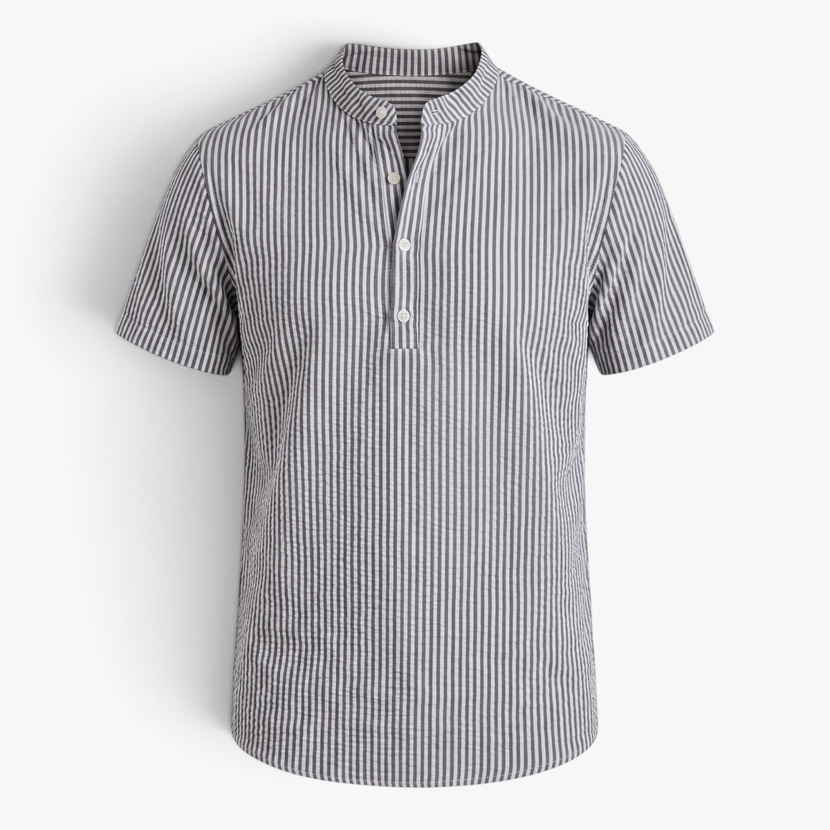 Old Fortune | Men’s Striped Shirt with a Mandarin Collar
