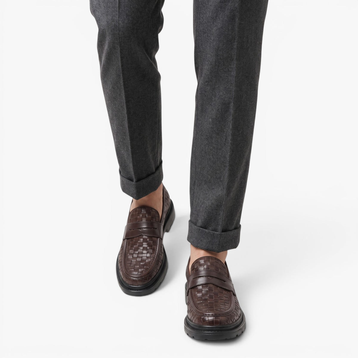 Old Fortune | Herren Geflochtene Mokassins Penny Loafers