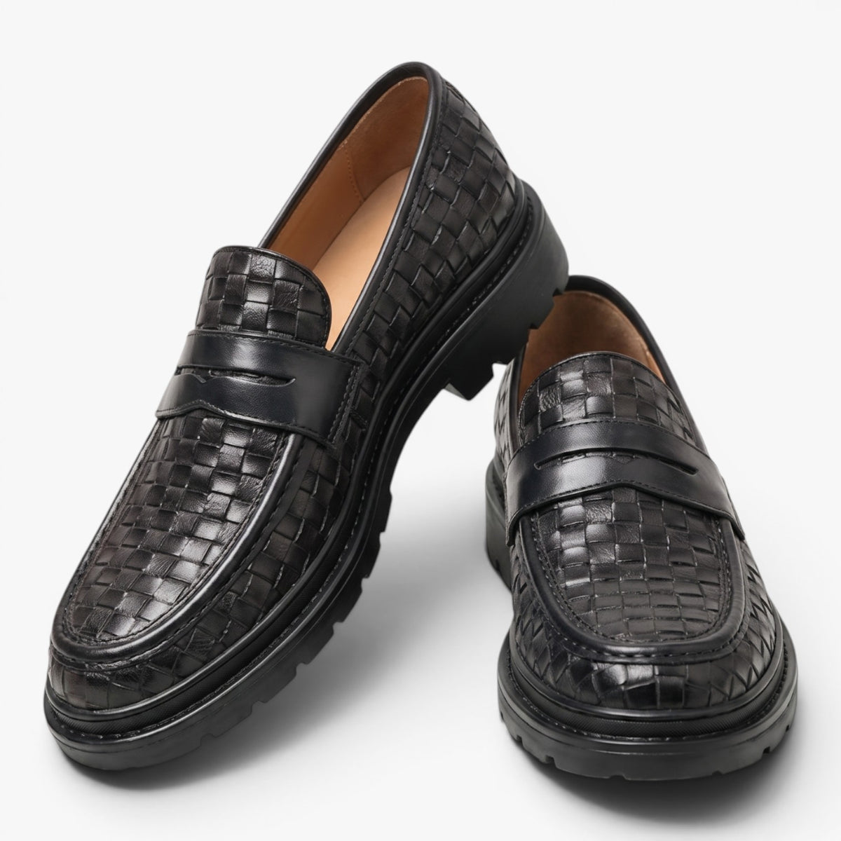 Old Fortune | Herren Geflochtene Mokassins Penny Loafers