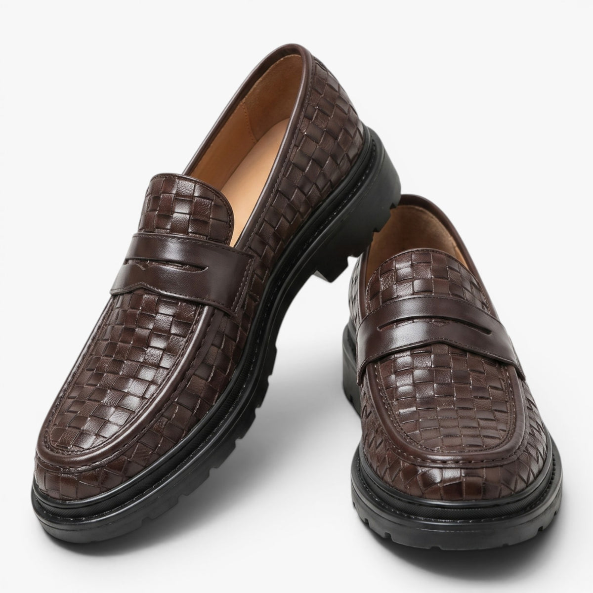 Old Fortune | Herren Geflochtene Mokassins Penny Loafers