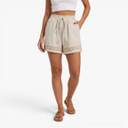 Old Fortune | Women's Boho Shorts with Lace Trim