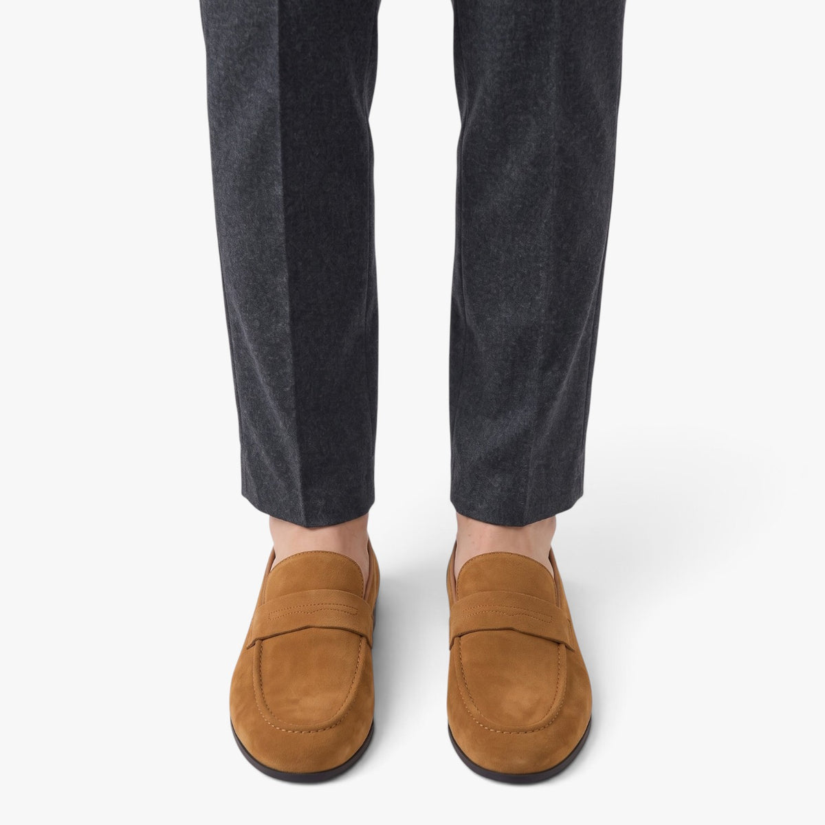 Old Fortune | Męskie Zamszowe Penny Loafers Eleganckie Mokasyny Wsuwane