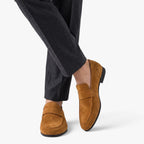 Old Fortune | Herren Wildleder Penny Loafers Elegante Slipper zum Hineinschlüpfen