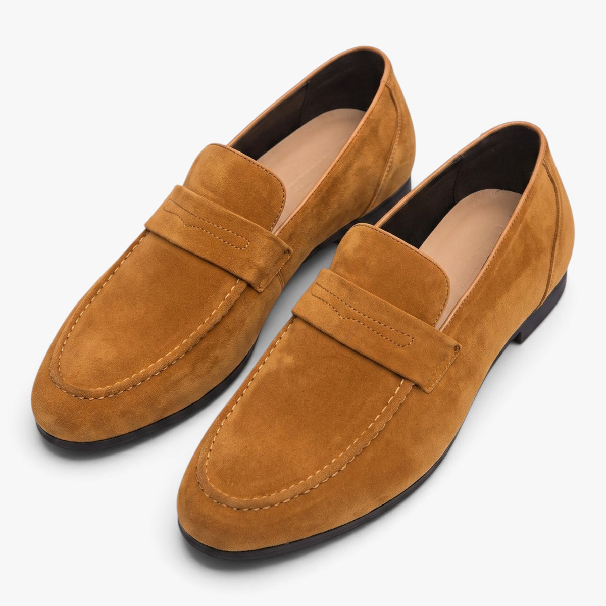 Old Fortune | Męskie Zamszowe Penny Loafers Eleganckie Mokasyny Wsuwane