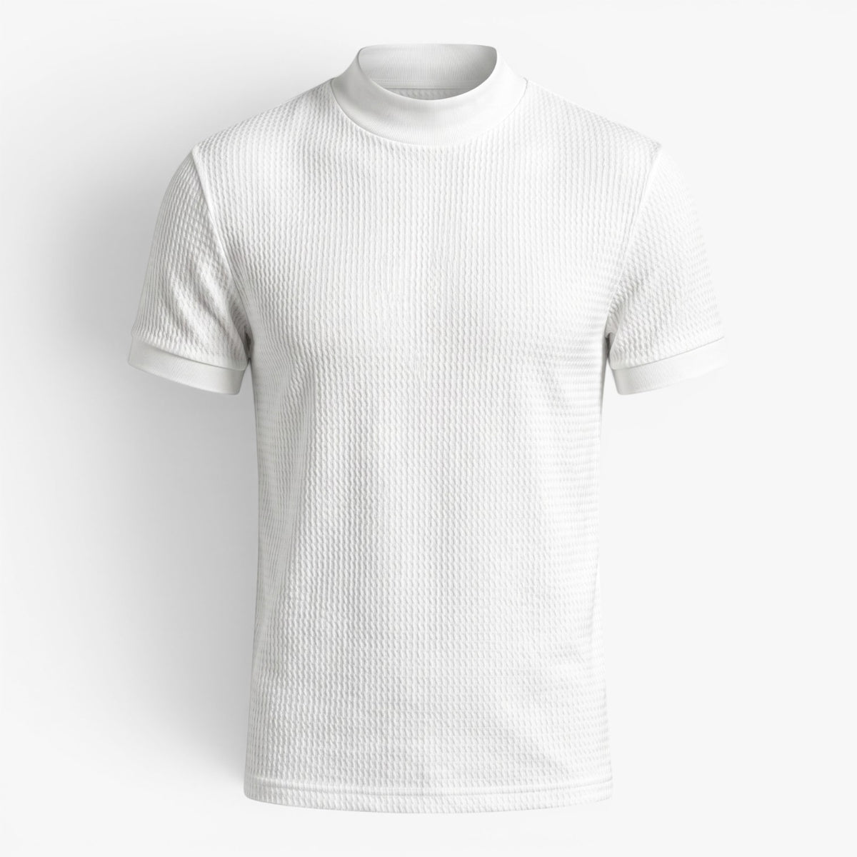 Old Fortune | Heren T-shirt met textuur en coltrui