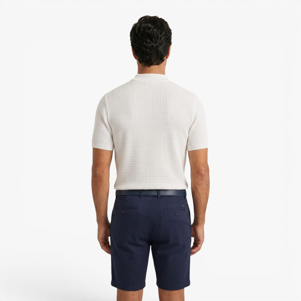 Old Fortune | Heren T-shirt met textuur en coltrui