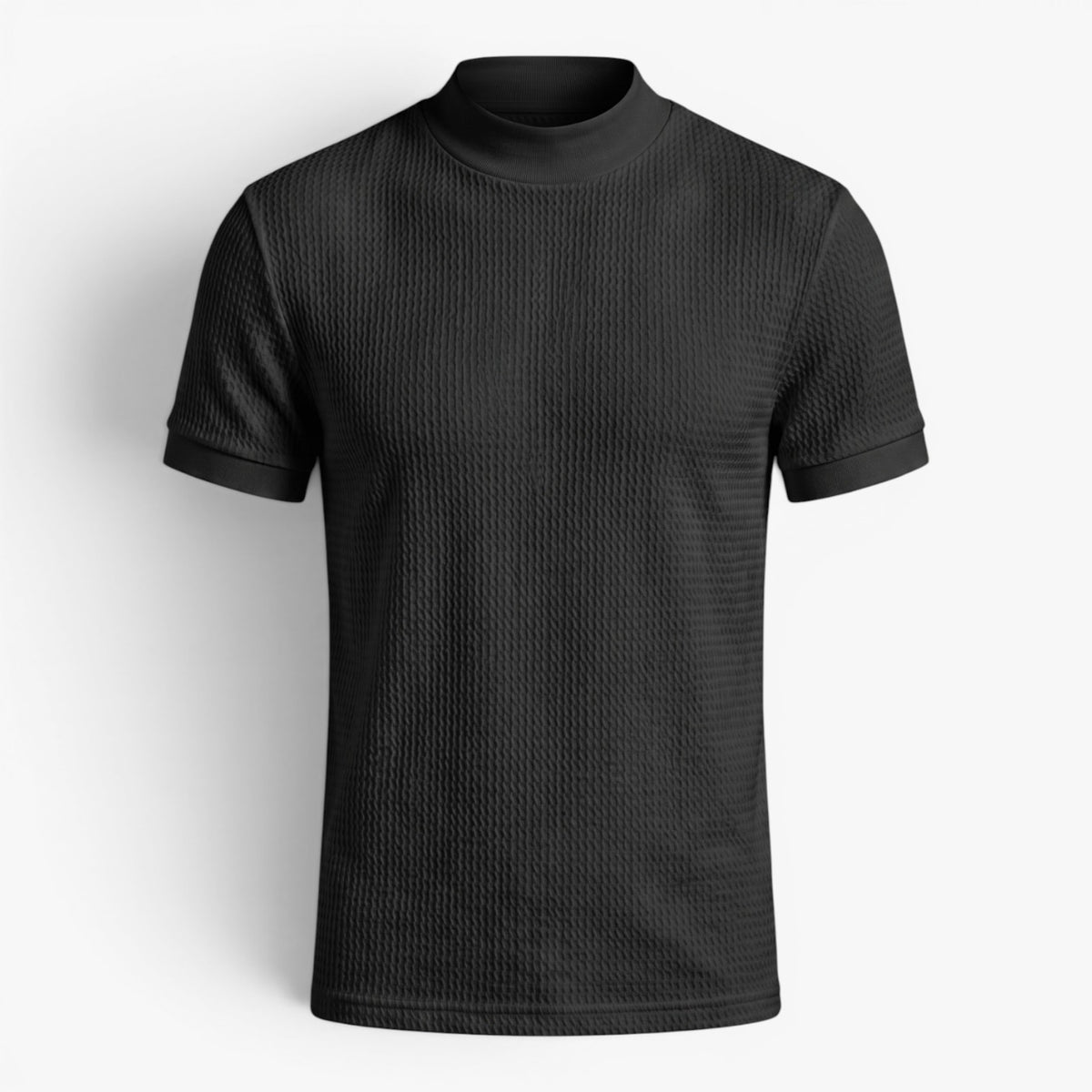 Old Fortune | Heren T-shirt met textuur en coltrui