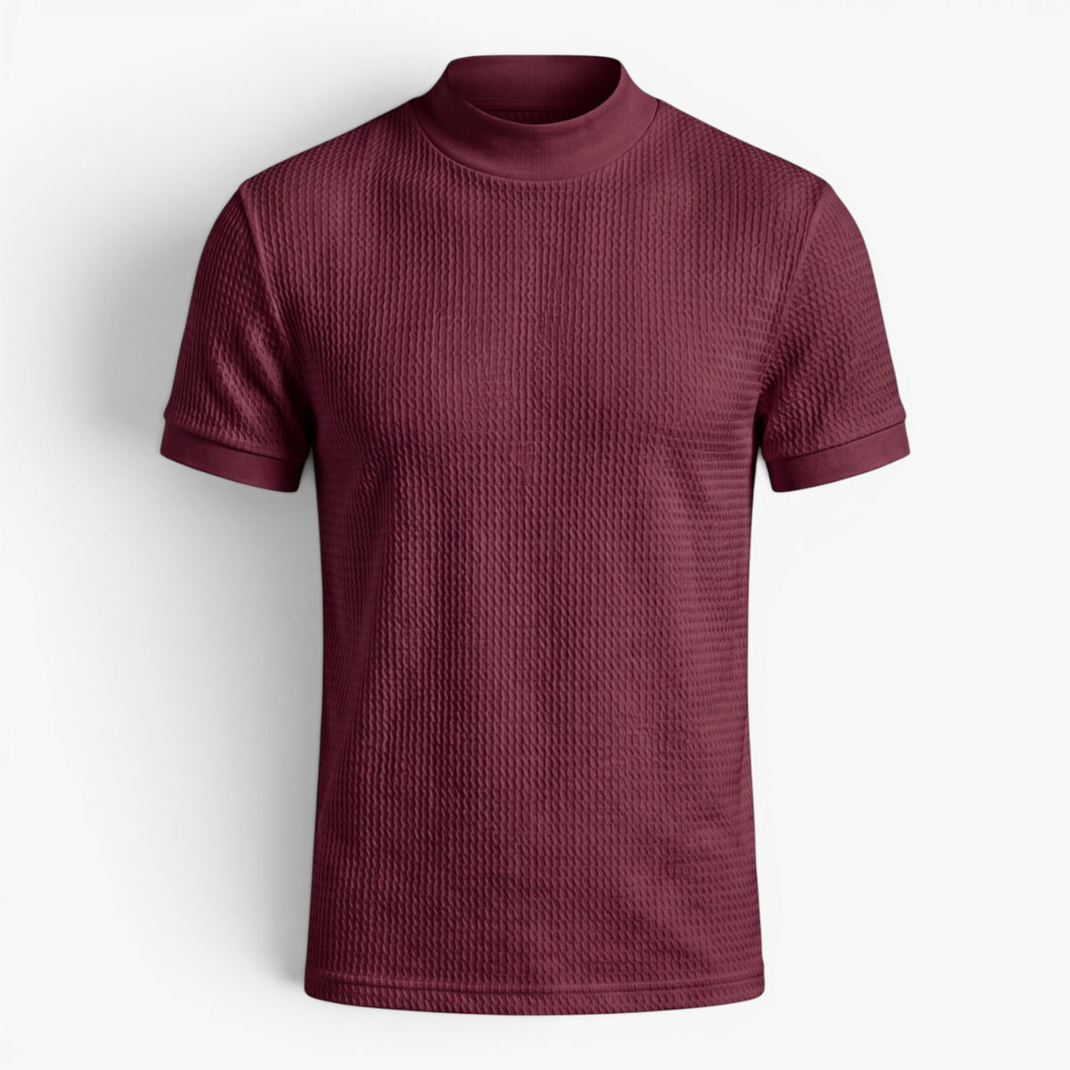 Old Fortune | Heren T-shirt met textuur en coltrui