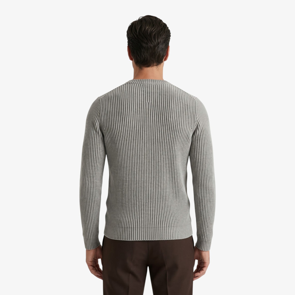 Old Fortune | Herrenpullover mit vertikalen Kontraststreifen