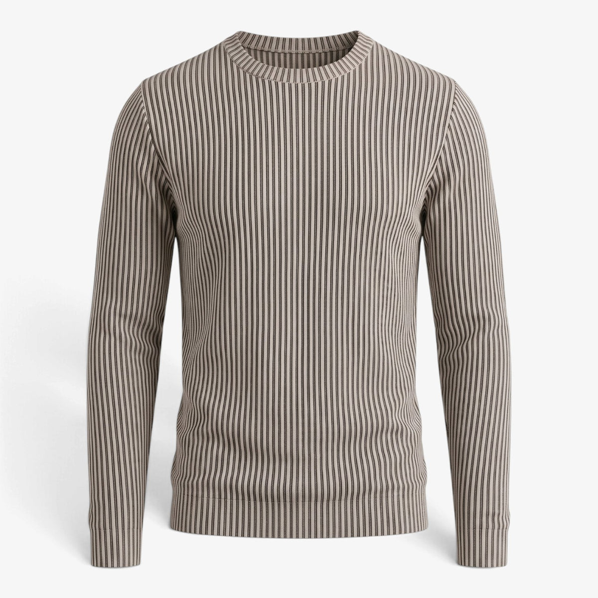 Old Fortune | Męski sweter w pionowe kontrastowe prążki