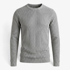 Old Fortune | Herrenpullover mit vertikalen Kontraststreifen