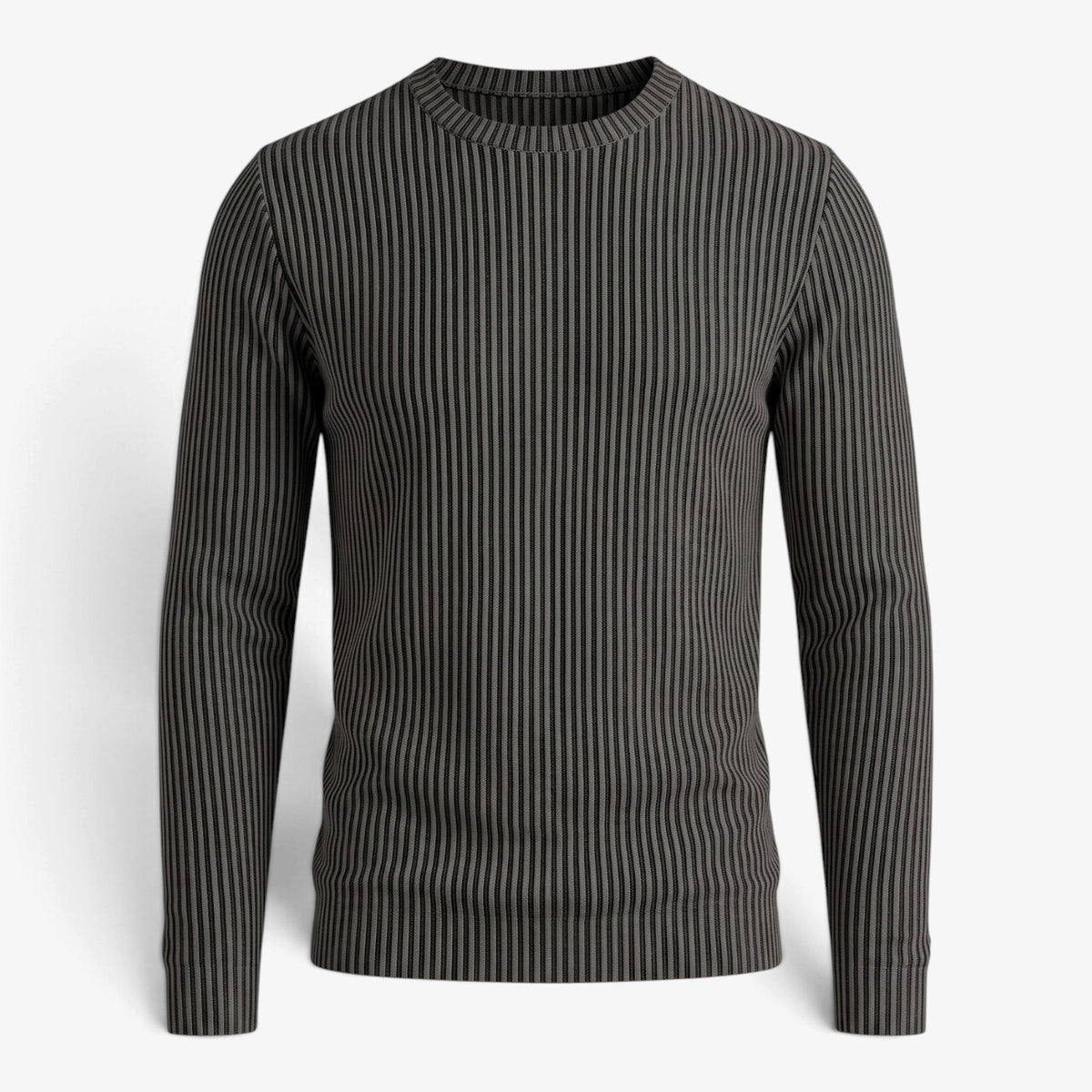Old Fortune | Męski sweter w pionowe kontrastowe prążki
