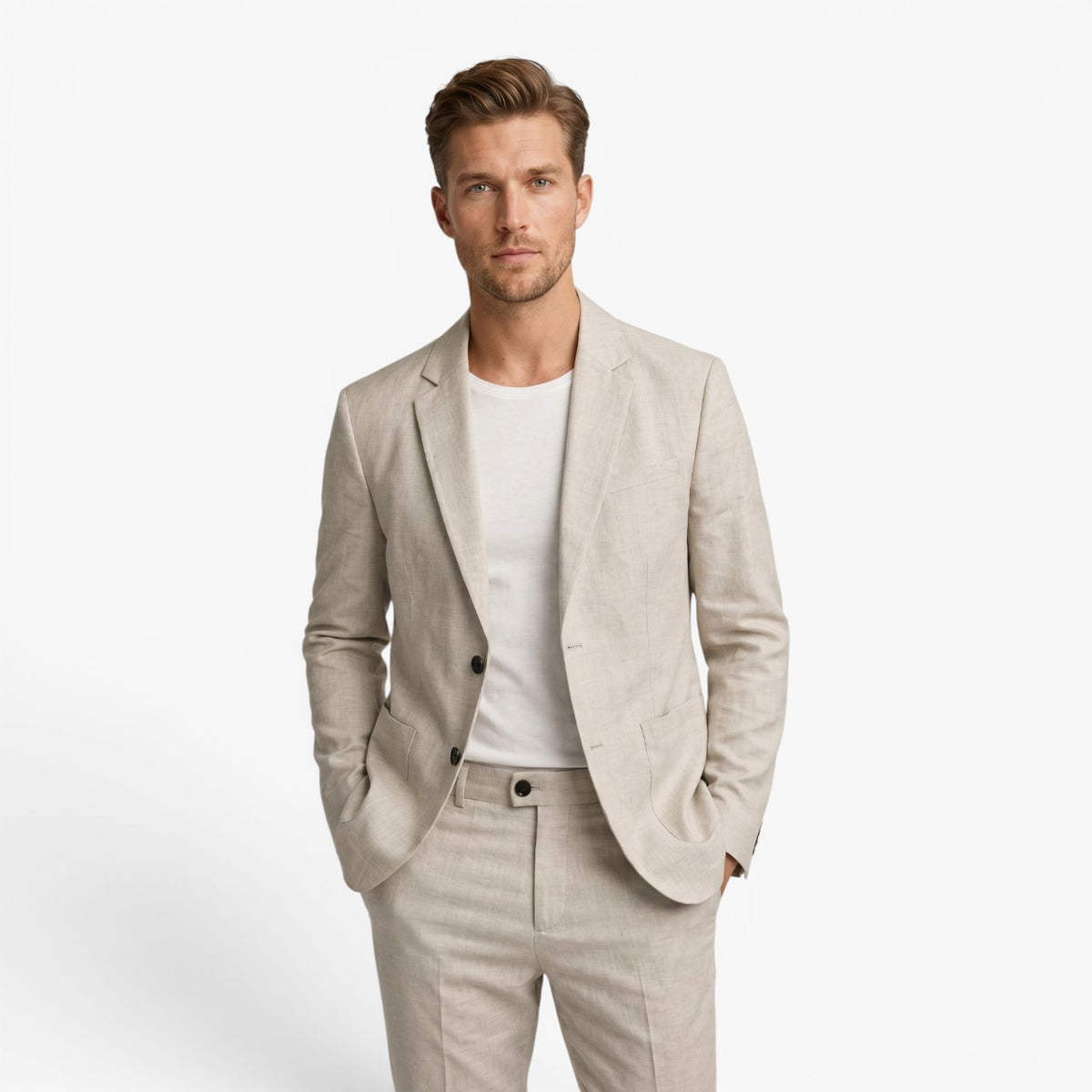 Old Fortune | Męski Dwuczęściowy Garnitur Slim Fit Premium