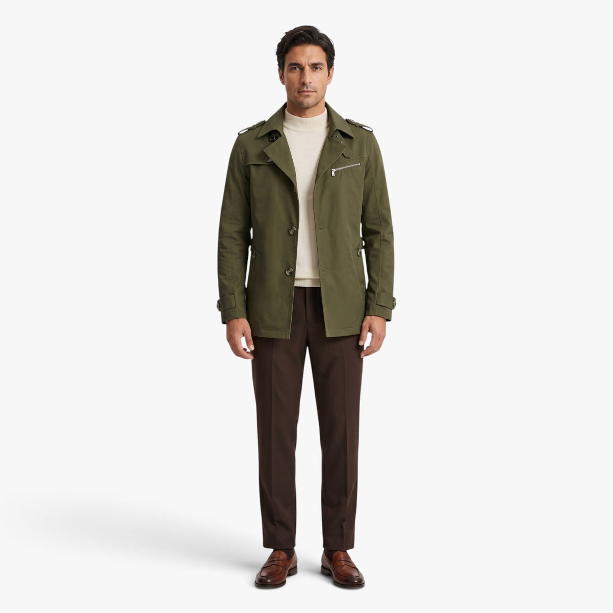 Old Fortune | Herrenjacke mit Kragen und Schulterklappen