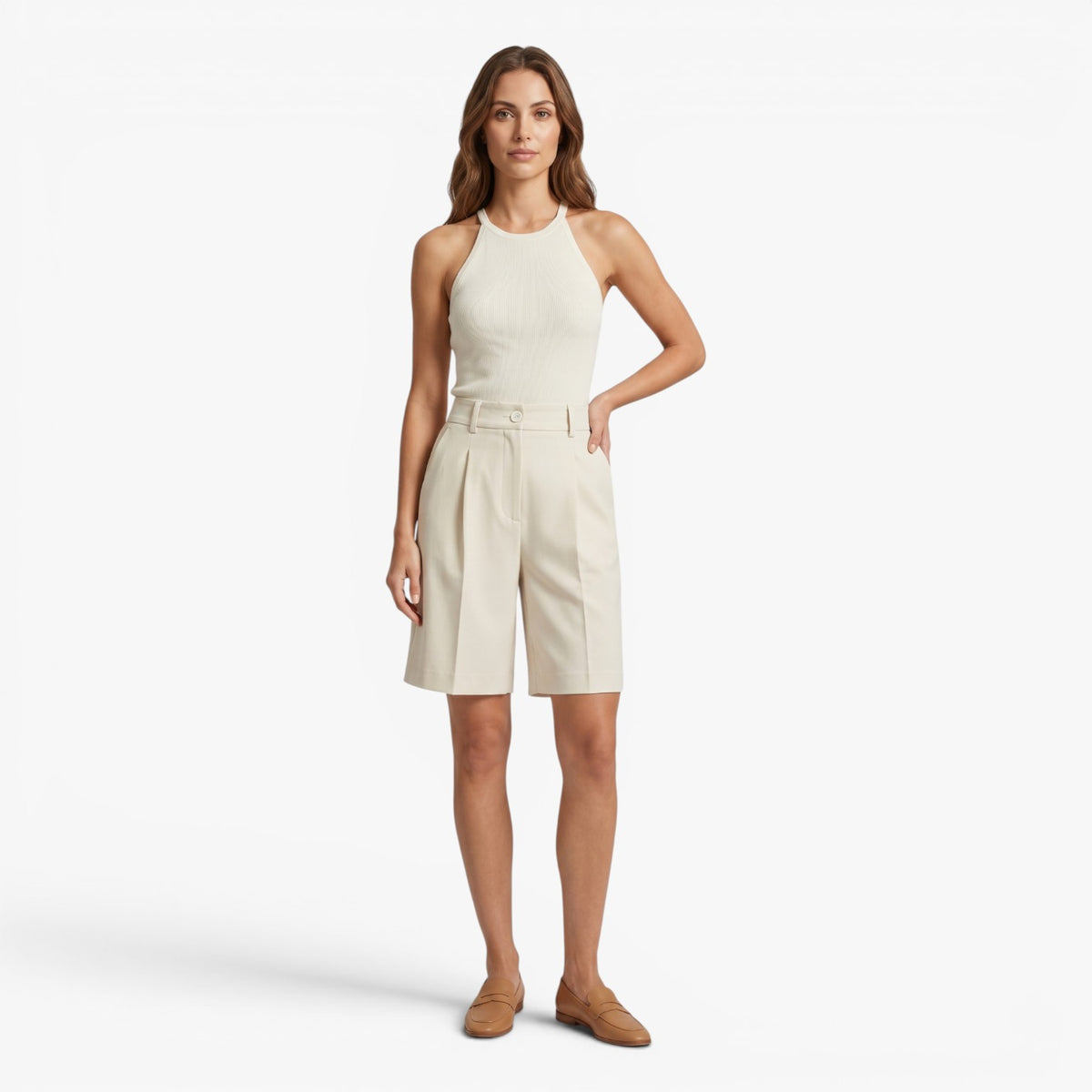 Old Fortune | Damen Culotte-Shorts mit hohem Bund